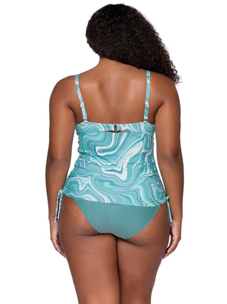 Tankini swimsuit Sunsets Separates Mix and match swimwear Beachwear Resort wear Adjustable straps Underwire support Bikini bottoms Swimwear separates Summer fashion Ocean Waves