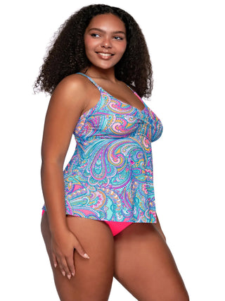 Tori Tankini
Paisley Pop print
Sunsets Escape
Tankini top
Floral swimwear
Vibrant swimsuit
Retro print swimwear
Paisley tankini
Swimwear collection
Women's tankini
Summer swimwear
Beachwear
Stylish tankini
Comfortable swimwear
High-quality tankini
Tori Paisley tankini