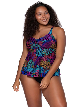 Tori Tankini
Panama Palms
Sunsets Escape
Palm print tankini
Tropical swimwear
Women's swimwear
Tankini top
Swimwear set
Beach style
Resort wear
High-quality swimwear
Summer fashion
Comfortable tankini
Vacation swimwear
Adjustable straps
Vibrant print swimwear