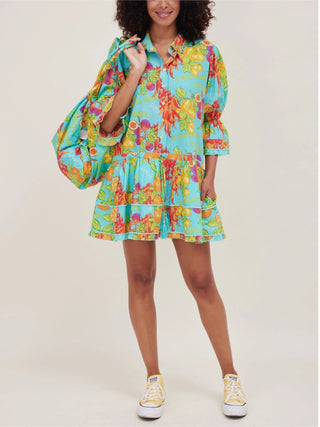 Moda Posa Penelope Dress
Blue Fruit Stand dress
Women's midi dress
Floral print dress
Ruffled midi dress
Tiered skirt dress
Boho style dress
Flowy summer dress
Casual chic dress
Lightweight fabric