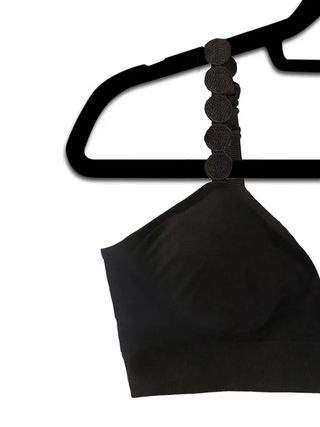 Strap Its Black Plunge Bra with Black Circle Strap