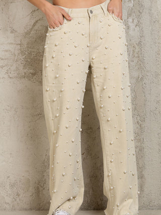 Pearl Beaded Jeans