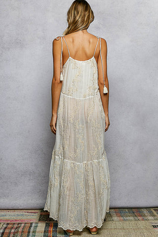 Sleeveless Cotton Maxi Dress