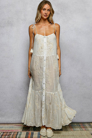 Sleeveless Cotton Maxi Dress