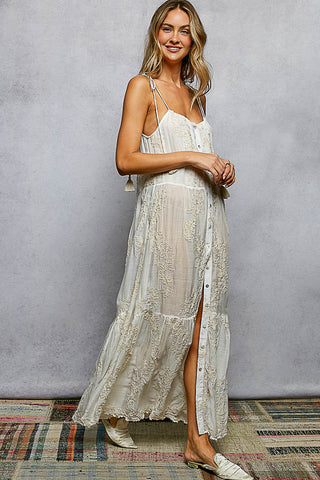 Sleeveless Cotton Maxi Dress