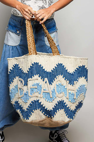 beach vacation bag, large woven tote, statement beach bag, Beach Tote, Beach Bag, Woven Tote, Summer Tote, Blue Tote, Coastal Style, Resort Wear, Vacation Bag, Pool Bag, Chevron Tote, Rope Handle Bag, Large Tote, Shopper Bag, Nautical Style, Boho Beach, Beach Accessories, Travel Tote, Seaside Style, Vacation Essentials, Beach Lover Gift