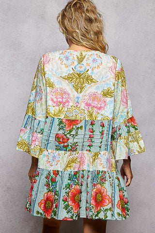 boho chic dress
bohemian embroidered dress
resort wear dress
vacation dress
spring summer dress
feminine floral dress
colorful boutique dress
statement embroidery dress
artisan inspired dress
