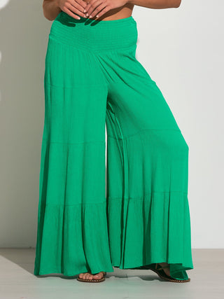 Green Bright Wide Leg Pant Boho Chic Casual 
Luxury Flowy Silhouette Comfortable Fit Summer Fashion
Lightweight Fabric Effortless Style
Versatile Wardrobe Resort Wear
Travel Essentials Beach Chic