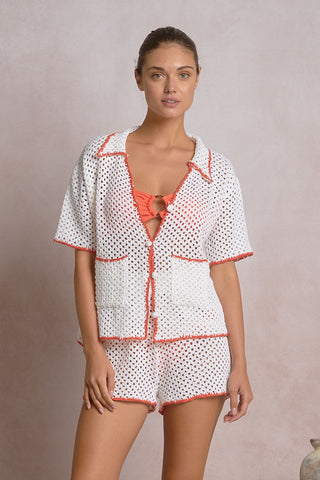 Lightweight summer crochet shirt
Bohemian beachwear top
Openwork crochet cover up
Vacation outfit crochet blouse
Sheer crochet beach cover up
Tunic style crochet top
Handcrafted crochet summer shirt
