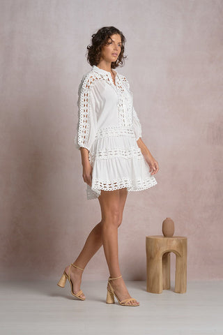 Collared mini dress
3/4‑sleeve dress
Breezy silhouette
Lightweight feel
Casual chic
Day‑to‑evening dress
Eyelet cutout trim
Delicate trim details
Separate slip lining
Collared neckline
Relaxed fit
Effortless style
Breathable fabric
Lightweight weave
Airy texture
Comfortable wear
Daytime outing outfit
Vacation dress
Resort wear
Everyday casual elegance
Pair with sandals or wedges
Elevated summer style
Elan Solace dress
Eye