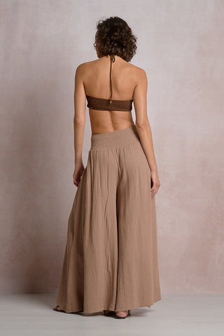 spring summer
beachwear
warm weather pants
resort collection
lightweight fabric
cotton palazzo