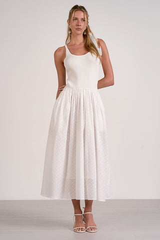 bridal shower dress
summer party dress
feminine midi dress
romantic summer dress
lightweight summer dress
cream midi dress
white resort dress