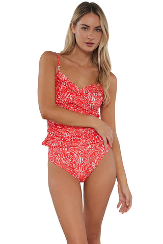 Sunsets Majorca Simone Tankini
Sunsets Simone Tankini Top Majorca
Majorca Simone Tankini by Sunsets
Simone Tankini 81T
shirred sides tankini
crossover neckline tankini
adjustable convertible straps tankini
removable cups swim top

