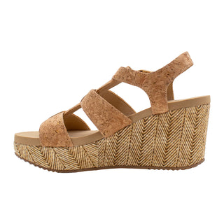Cork wedge sandal