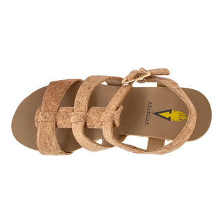 Brown sandal with cork straps 