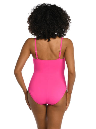 Swimwear
Pop Pink One-Piece Swimsuit
Stylish Beachwear
Elegant Swimwear
La Blanca Swim Collection
Summer Fashion
Beach Vacation Look
Chic Swimsuit Design
Comfortable Swimwear Fit
Poolside Style