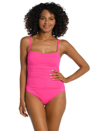 Swimwear
Pop Pink One-Piece Swimsuit
Stylish Beachwear
Elegant Swimwear
La Blanca Swim Collection
Summer Fashion
Beach Vacation Look
Chic Swimsuit Design
Comfortable Swimwear Fit
Poolside Style