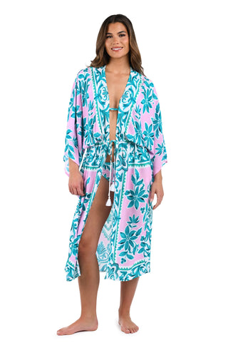 La Blanca Opulent Palm Long Kimono
Opulent Palm kimono cover-up
La Blanca long kimono cover-up
tropical print kimono
women’s beach kimono
long swim cover-up kimono
resort wear kimono

tropical palm print kimono
boho kimono cover-up
crochet trim kimono
dolman sleeve kimono
tassel detail kimono
tie-front kimono
flowy long kimono
mid-calf kimono cover-up

👉 The piece features bold tropical colors, crochet detailing, and a tie-front silhouette that gives it a relaxed boho look.

