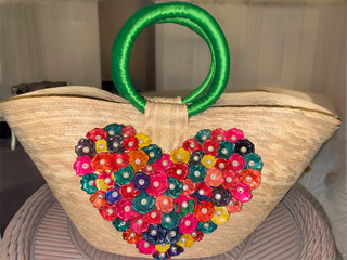 Cute Summer Bag
Beach Bag Heart Shape
Resort Accessories
Romantic Bag Design
Vacation Bag