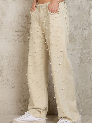 Pearl Beaded Jeans