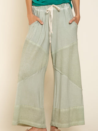 Desert Sage Patchwork Wide Leg Pant POL Clothing Women's wide leg pants Boho style pants Casual patchwork pants Vintage-inspired trousers Colorblock pants Comfortable wide leg trousers High waist patchwork pants Loose fit pants Artistic patchwork design Relaxed fit pants Trendy bohemian pants Unique patterned trousers Stylish casual wear Fashionable wide leg pants Boho chic pants Versatile patchwork bottoms Spring/Summer wide leg pants Lightweight wide leg trousers 4