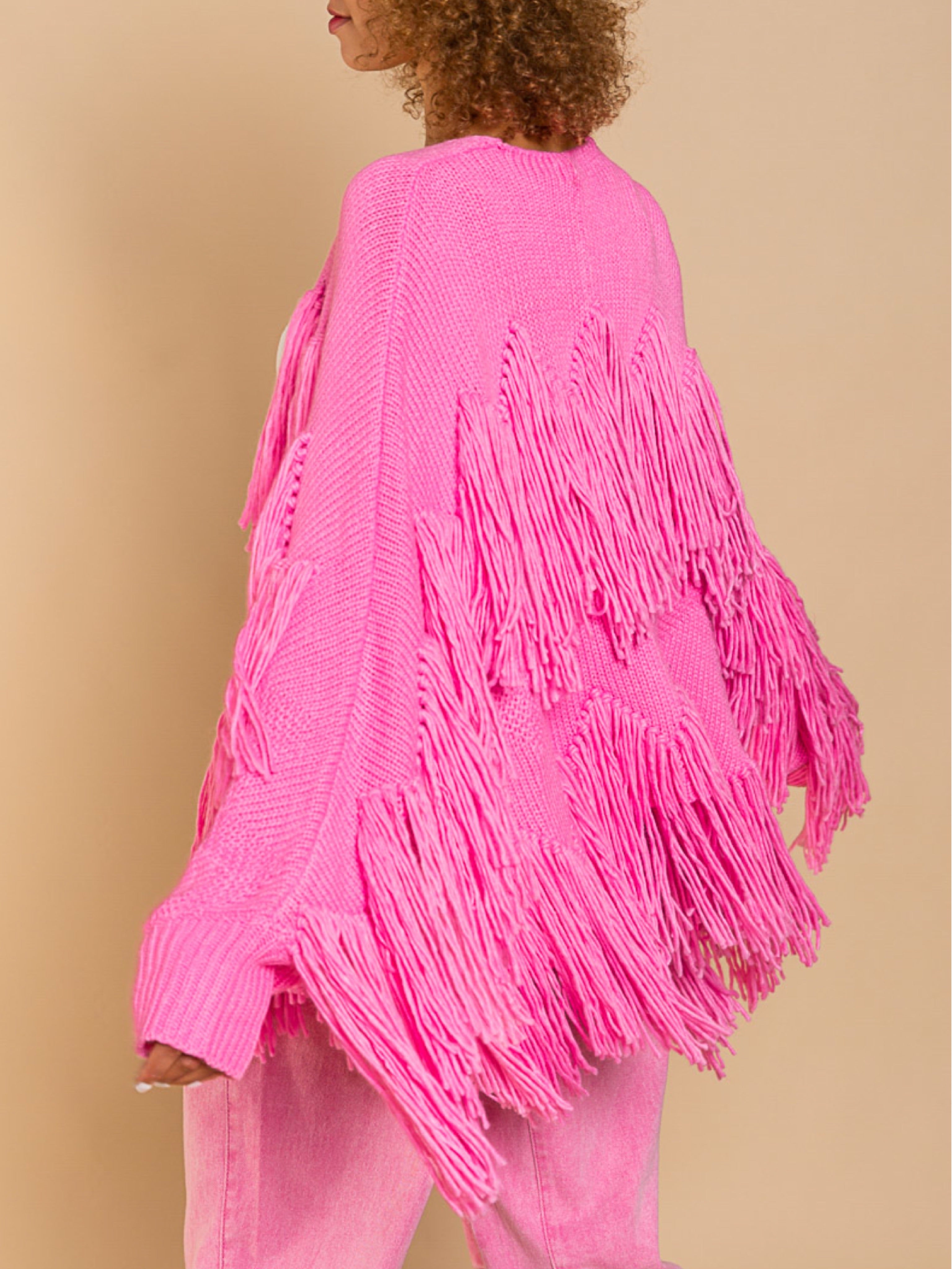 Fringe Knit Cardigan - Main Image