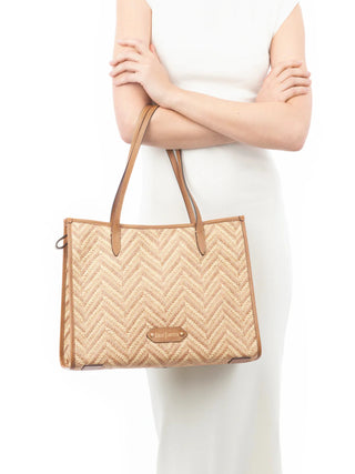 Palmoway Tote Peanut Eric Javits Designer tote Straw tote Women's tote bag Beach bag Summer accessories Resort tote Fashion tote Handwoven tote Lightweight bag Travel bag Chic tote Eco-friendly bag Casual tote