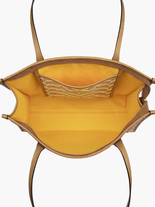 Palmoway Tote Peanut Eric Javits Designer tote Straw tote Women's tote bag Beach bag Summer accessories Resort tote Fashion tote Handwoven tote Lightweight bag Travel bag Chic tote Eco-friendly bag Casual tote