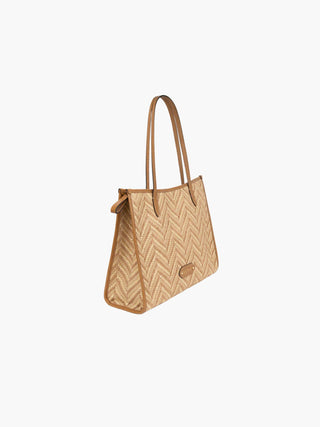 Palmoway Tote Peanut Eric Javits Designer tote Straw tote Women's tote bag Beach bag Summer accessories Resort tote Fashion tote Handwoven tote Lightweight bag Travel bag Chic tote Eco-friendly bag Casual tote