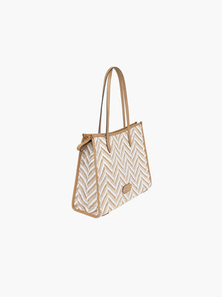 Eric Javits Palmoway Tote White Mix Tote Designer Tote Bag Summer Tote Luxury Beach Bag Woven Tote Casual Chic Tote Versatile Handbag Lightweight Tote Travel Bag Resort Wear Accessory Everyday Tote Fashionable Tote Spacious Tote Bag