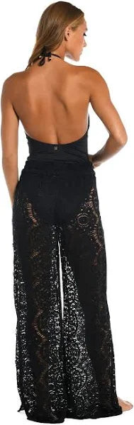Black crochet palazzo pants
Sunshine 79 crochet pants
Women's beach pants
Boho crochet pants
Wide-leg crochet pants
Summer resort pants
Sheer crochet pants
High-waisted palazzo pants
Swim cover-up pants
Festival crochet pants